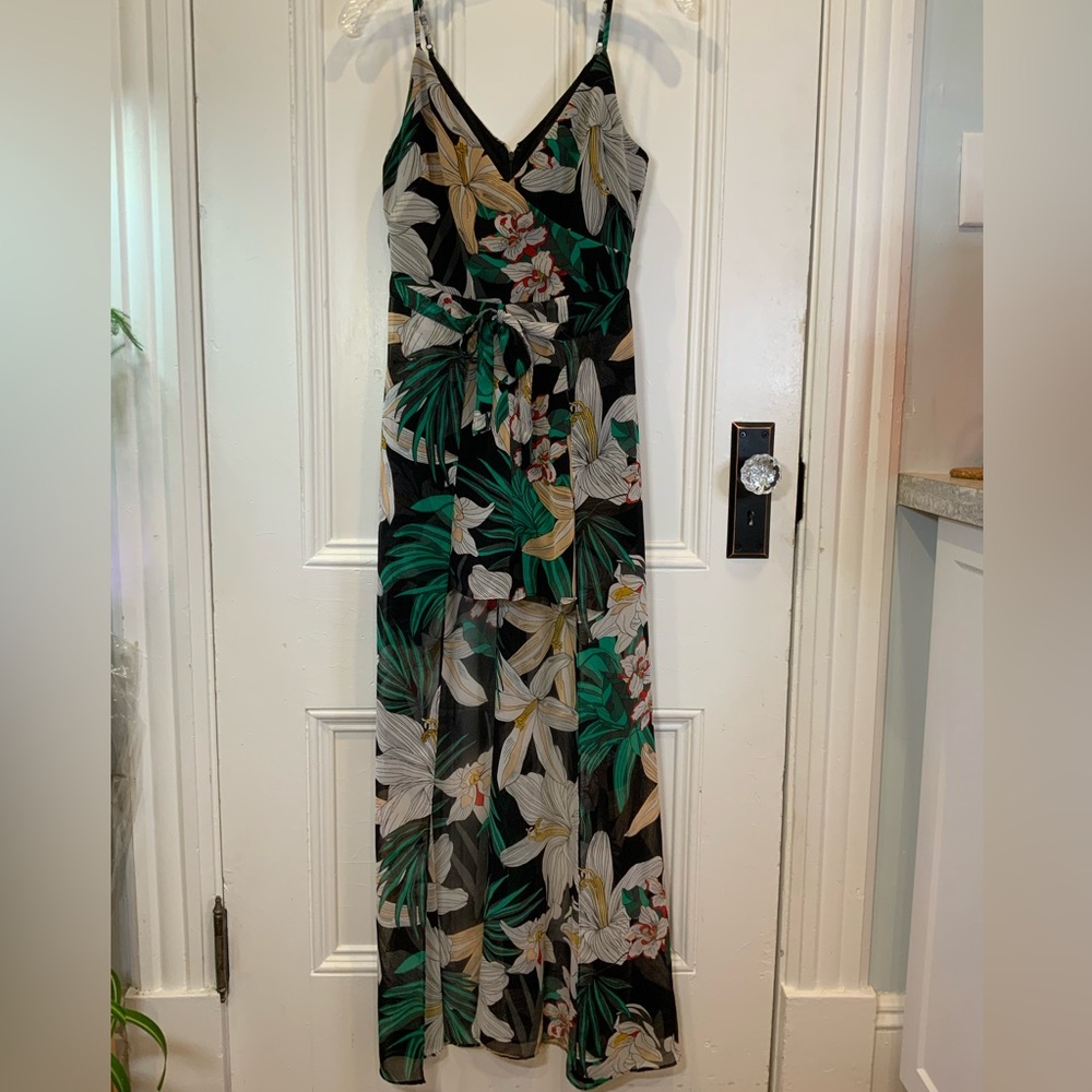 GUESS Womens Black Floral Sleeveless V Neck Party Romper - Size 0